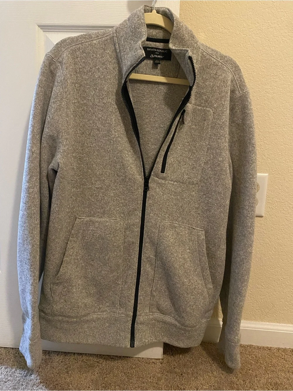 Banana Republic Men’s Light Gray Zip-Up Jacket